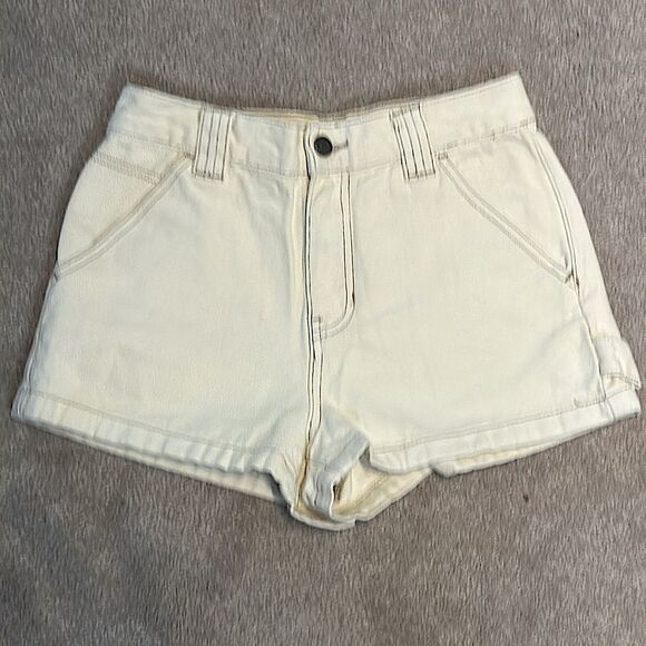 PacSun Women's Cream Cut Off Jean Shorts! - Picture 10 of 10